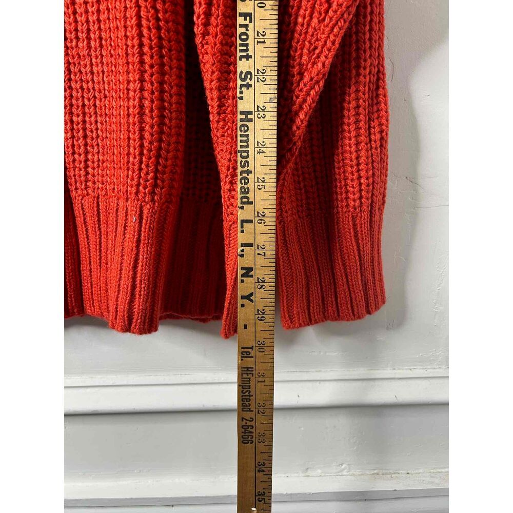 NWT ANA Sweater Womens Size XXL Orange VNeck Ribbed Knit Long Sleeve Loose Fit - Picture 4 of 5